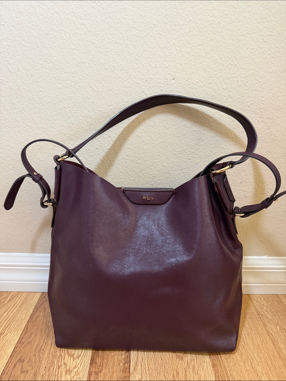 Lauren Ralph Lauren purple hobo handbag